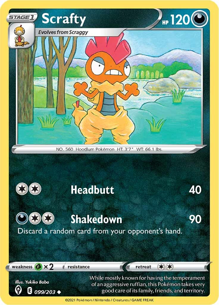 Scrafty (099/203) [Sword & Shield: Evolving Skies] | GnG Games