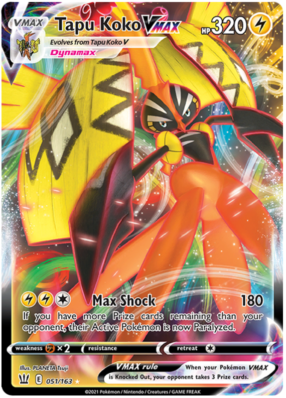 Tapu Koko VMAX (051/163) [Sword & Shield: Battle Styles] | GnG Games
