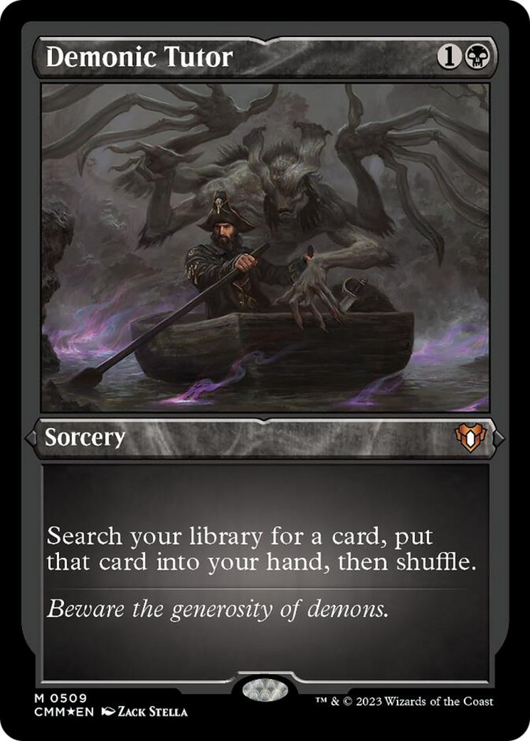 Demonic Tutor (Foil Etched) [Commander Masters] | GnG Games