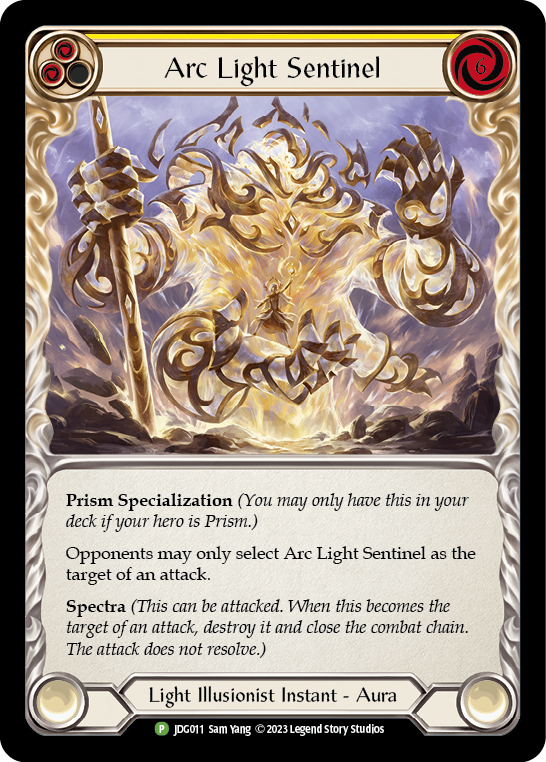 Arc Light Sentinel (Yellow) [JDG011] (Promo)  Cold Foil | GnG Games