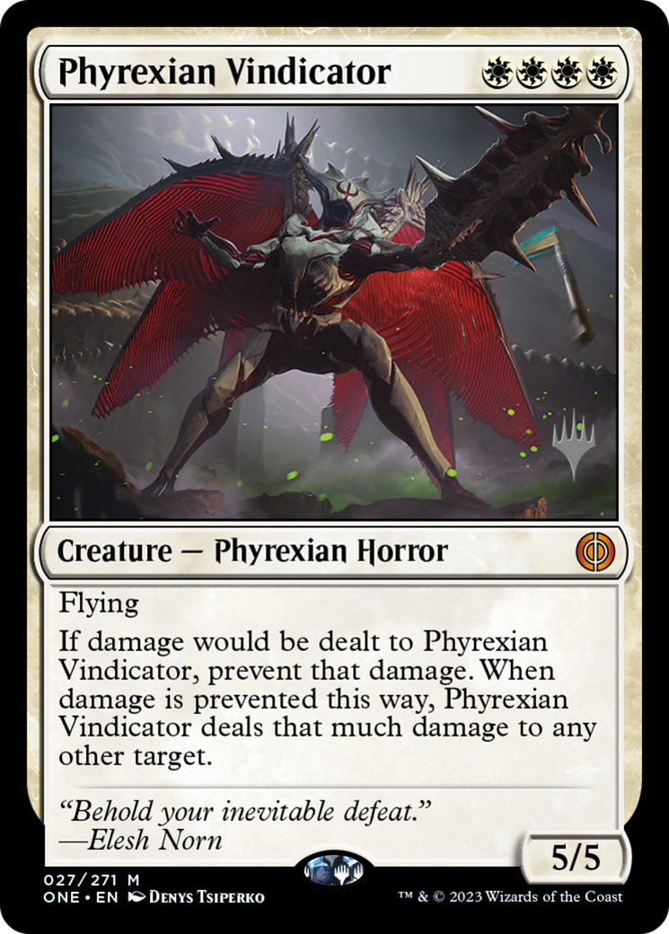 Phyrexian Vindicator (Promo Pack) [Phyrexia: All Will Be One Promos] | GnG Games