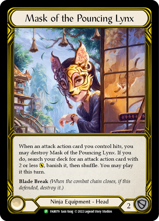 Mask of the Pouncing Lynx (Golden) [FAB079] (Promo)  Cold Foil | GnG Games