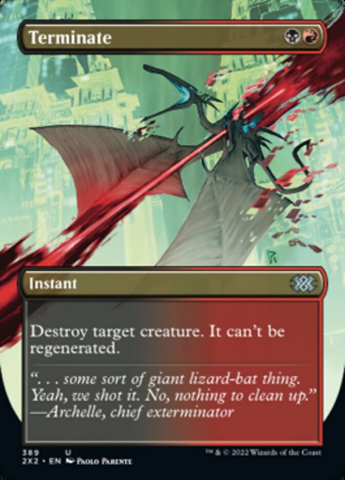 Terminate (Borderless Alternate Art) [Double Masters 2022] | GnG Games