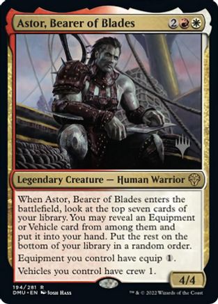 Astor, Bearer of Blades (Promo Pack) [Dominaria United Promos] | GnG Games