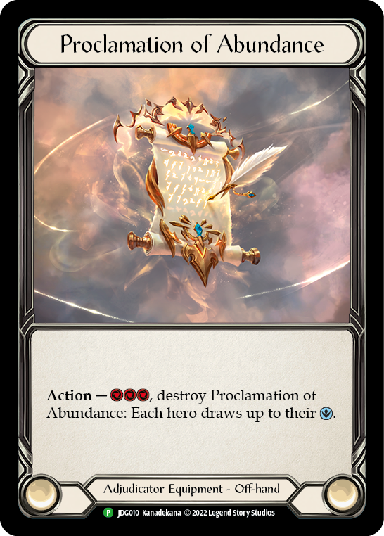 Proclamation of Abundance [JDG010] (Promo)  Rainbow Foil | GnG Games