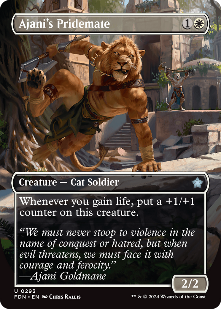 Ajani's Pridemate (Borderless) [Foundations] | GnG Games