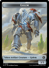 Mercenary // Golem Double-Sided Token [Outlaws of Thunder Junction Tokens] | GnG Games