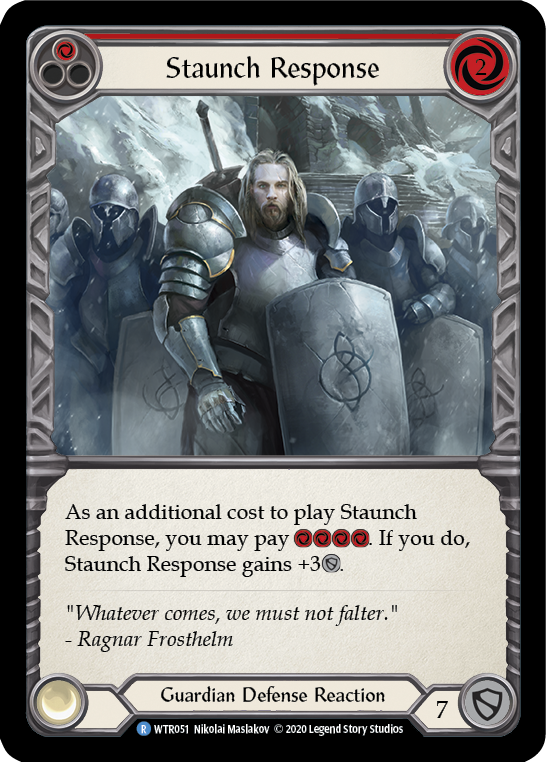 Staunch Response (Red) [U-WTR051] (Welcome to Rathe Unlimited)  Unlimited Rainbow Foil | GnG Games