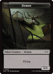 Demon // Manifest Double-Sided Token [Duskmourn: House of Horror Tokens] | GnG Games