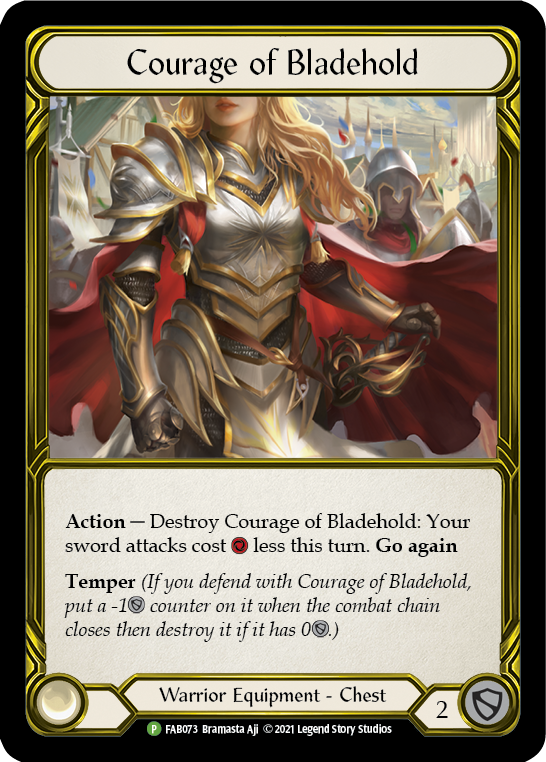 Courage of Bladehold (Golden) [FAB073] (Promo)  Cold Foil | GnG Games