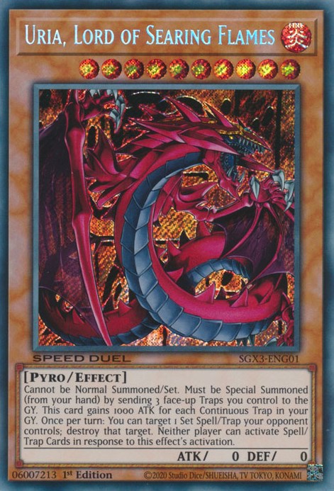 Uria, Lord of Searing Flames [SGX3-ENG01] Secret Rare | GnG Games