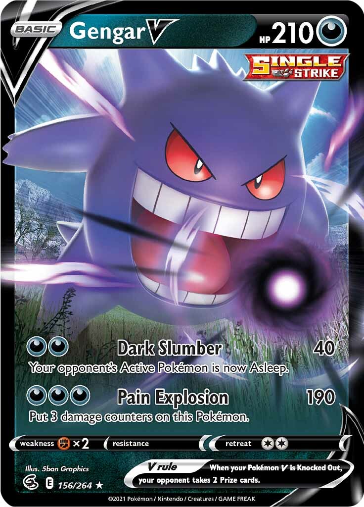 Gengar V (156/264) [Sword & Shield: Fusion Strike] | GnG Games
