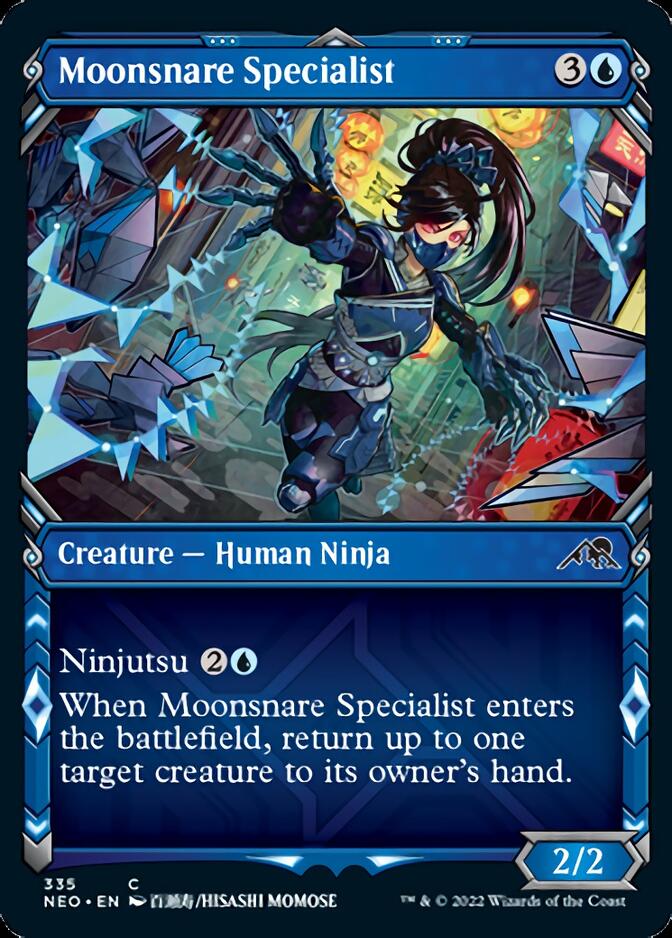 Moonsnare Specialist (Showcase Ninja) [Kamigawa: Neon Dynasty] | GnG Games