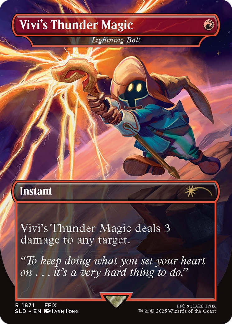 Vivi's Thunder Magic - Lightning Bolt (Rainbow Foil) [Secret Lair Drop Series] | GnG Games