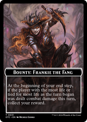 Bounty: Frankie the Fang // Bounty Rules Double-Sided Token [Outlaws of Thunder Junction Commander Tokens] | GnG Games