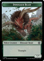 Dinosaur Beast // Dinosaur Double-Sided Token [The Lost Caverns of Ixalan Commander Tokens] | GnG Games