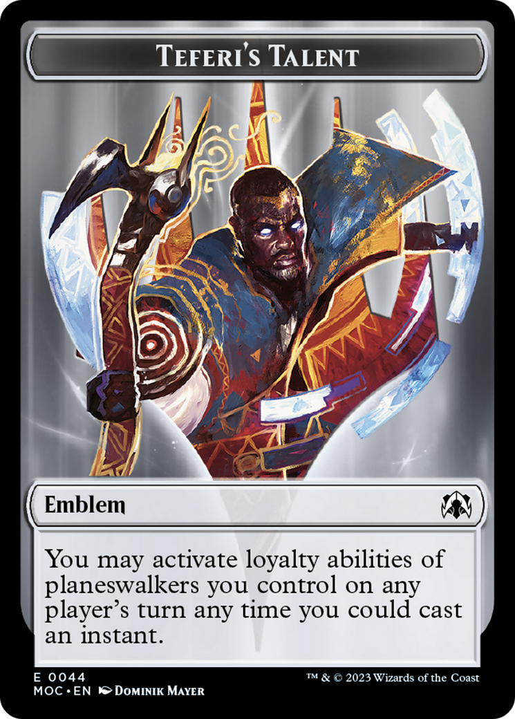 Elemental (9) // Teferi's Talent Emblem Double-Sided Token [March of the Machine Tokens] | GnG Games