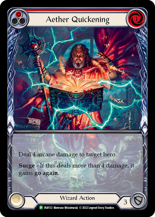 Aether Quickening (Red) [FAB112] (Promo)  Rainbow Foil | GnG Games