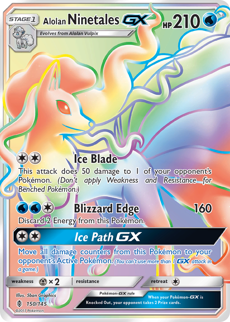 Alolan Ninetales GX (150/145) [Sun & Moon: Guardians Rising] | GnG Games