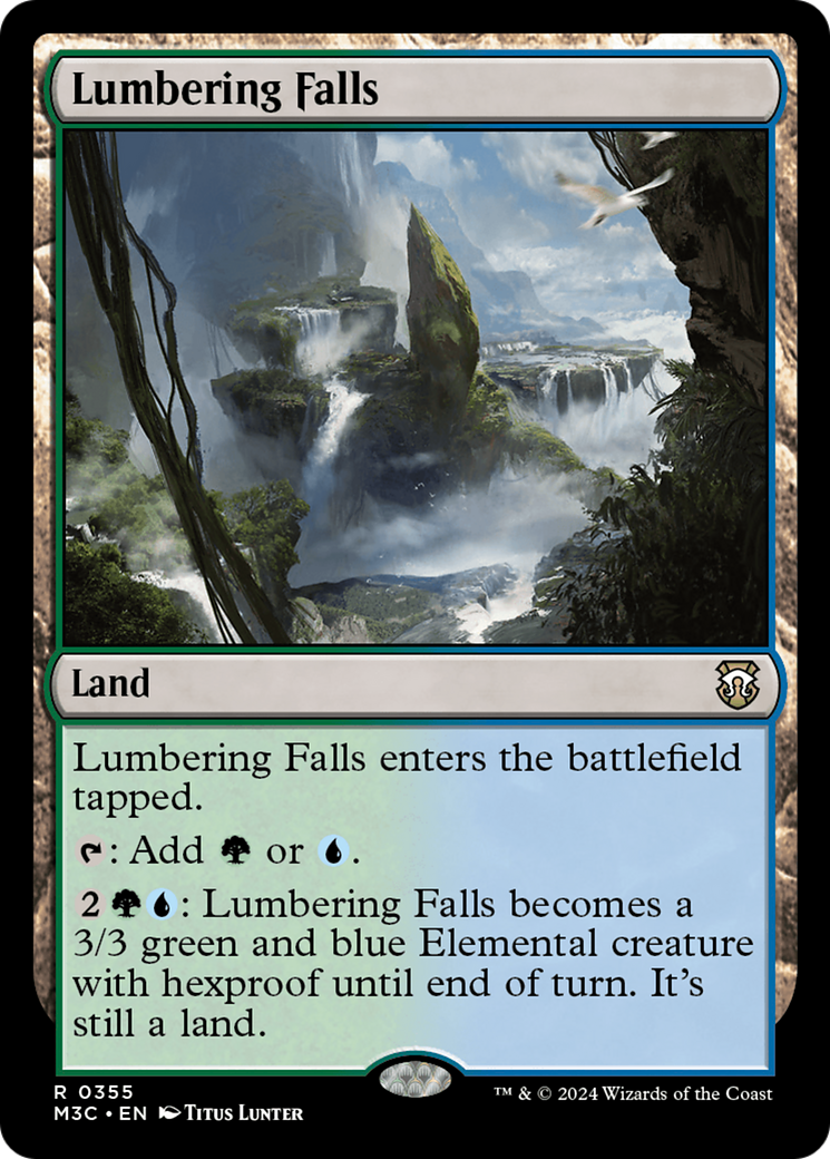 Lumbering Falls (Ripple Foil) [Modern Horizons 3 Commander] | GnG Games