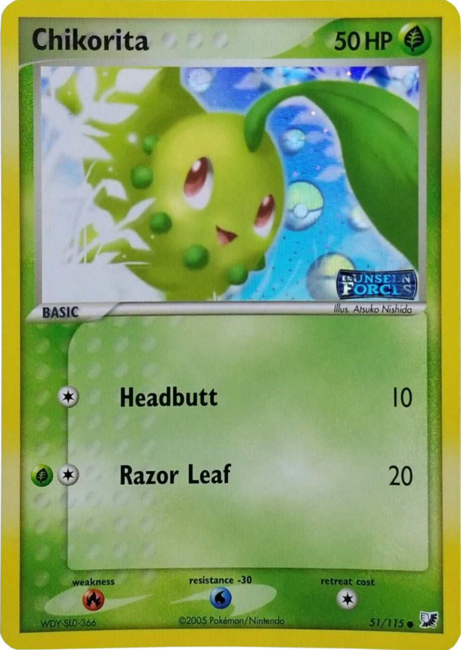 Chikorita (51/115) (Stamped) [EX: Unseen Forces] | GnG Games