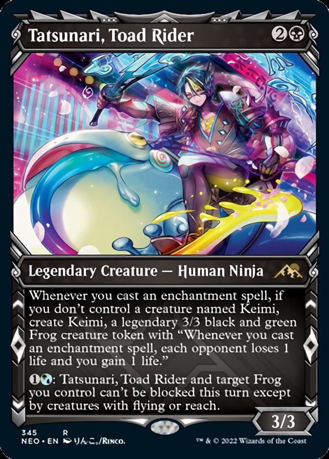 Tatsunari, Toad Rider (Showcase Ninja) [Kamigawa: Neon Dynasty] | GnG Games