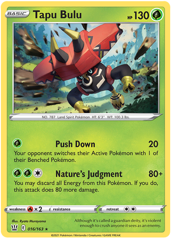 Tapu Bulu (016/163) (Theme Deck Exclusive) [Sword & Shield: Battle Styles] | GnG Games