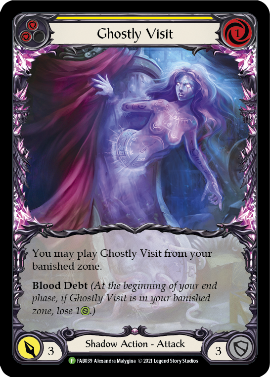 Ghostly Visit (Yellow) [FAB039] (Promo)  Rainbow Foil | GnG Games