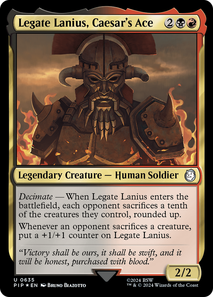 Legate Lanius, Caesar's Ace (Surge Foil) [Fallout] | GnG Games