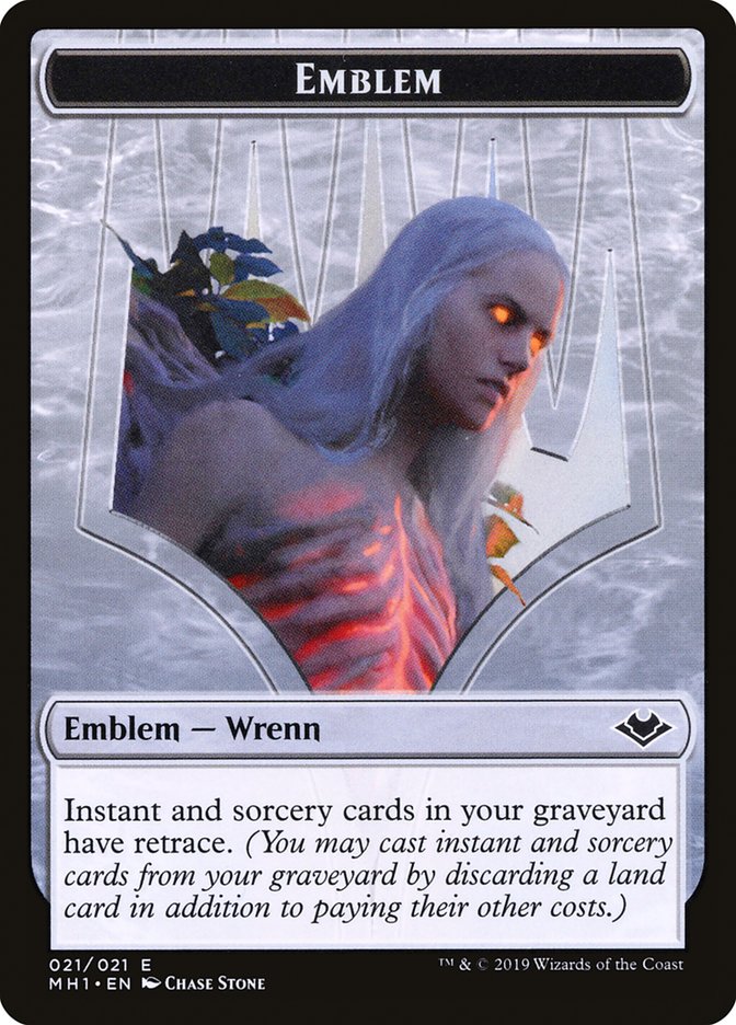 Zombie (007) // Wrenn and Six Emblem (021) Double-Sided Token [Modern Horizons Tokens] | GnG Games