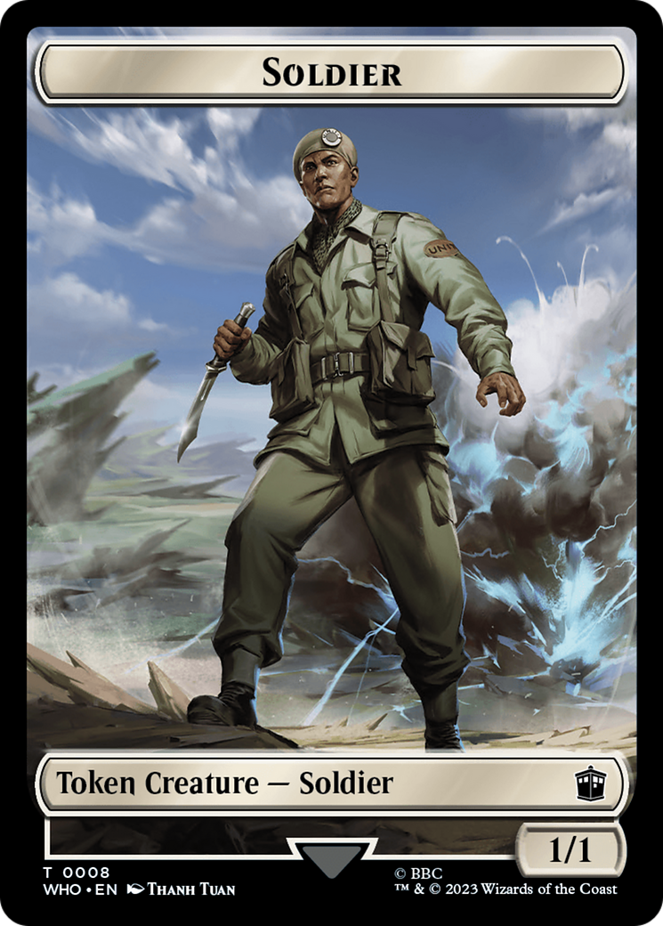 Soldier // Beast Double-Sided Token [Doctor Who Tokens] | GnG Games