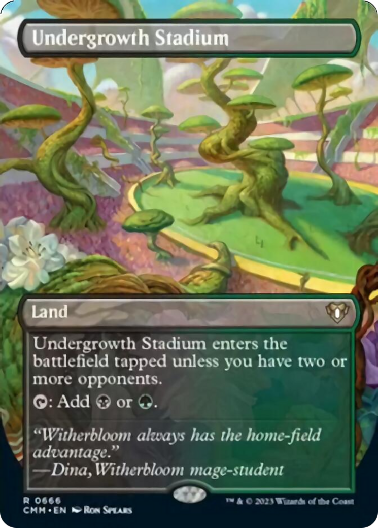 Undergrowth Stadium (Borderless Alternate Art) [Commander Masters] | GnG Games