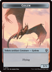 Golem (0013) // Nalaar Aetherjet Double-Sided Token [Aetherdrift Tokens] | GnG Games