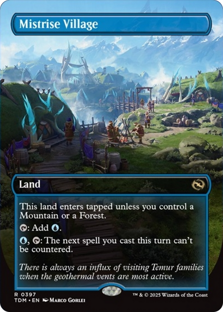Mistrise Village (Borderless) [Tarkir: Dragonstorm] | GnG Games