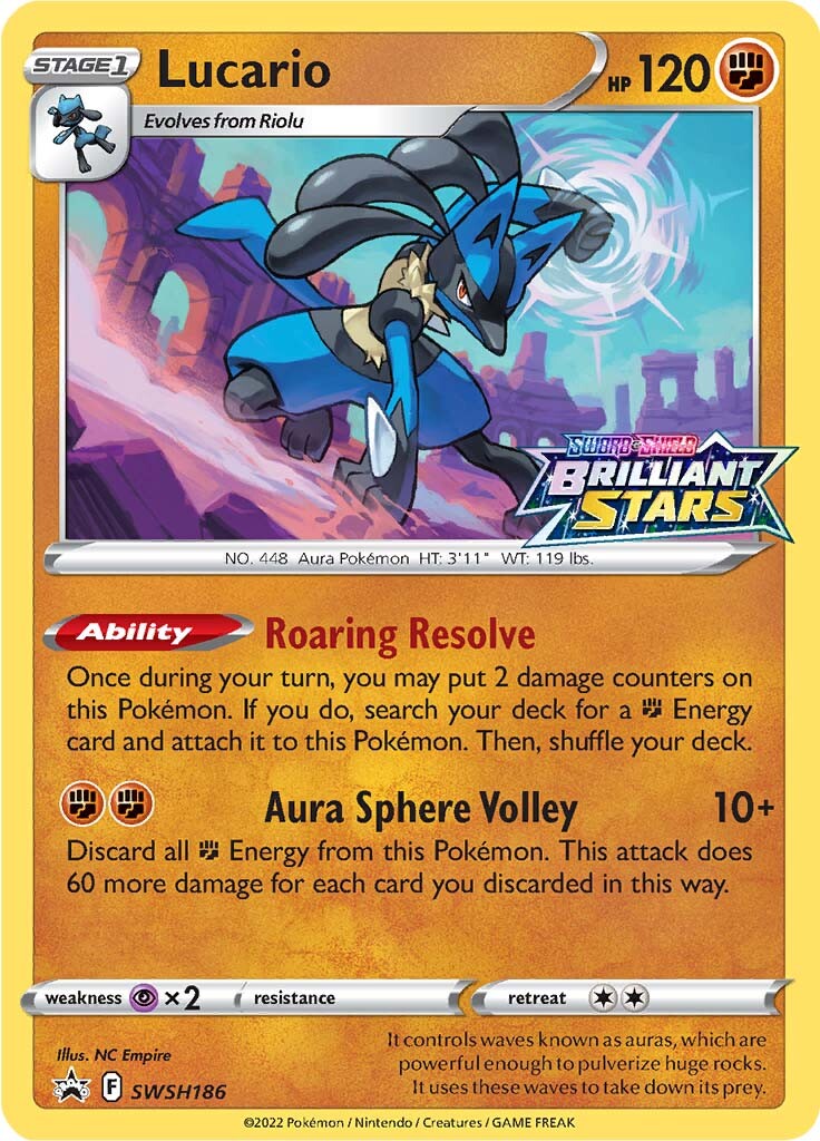 Lucario (SWSH186) (Prerelease Promo) [Sword & Shield: Black Star Promos] | GnG Games