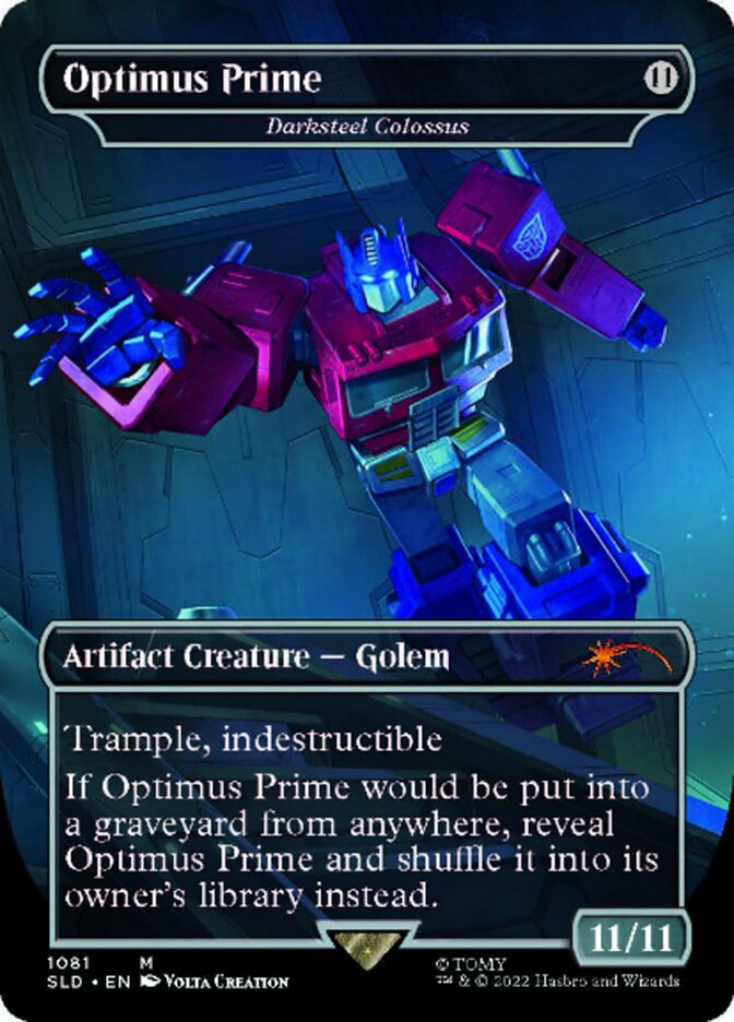 Darksteel Colossus - Optimus Prime (Borderless) [Secret Lair Drop Series] | GnG Games