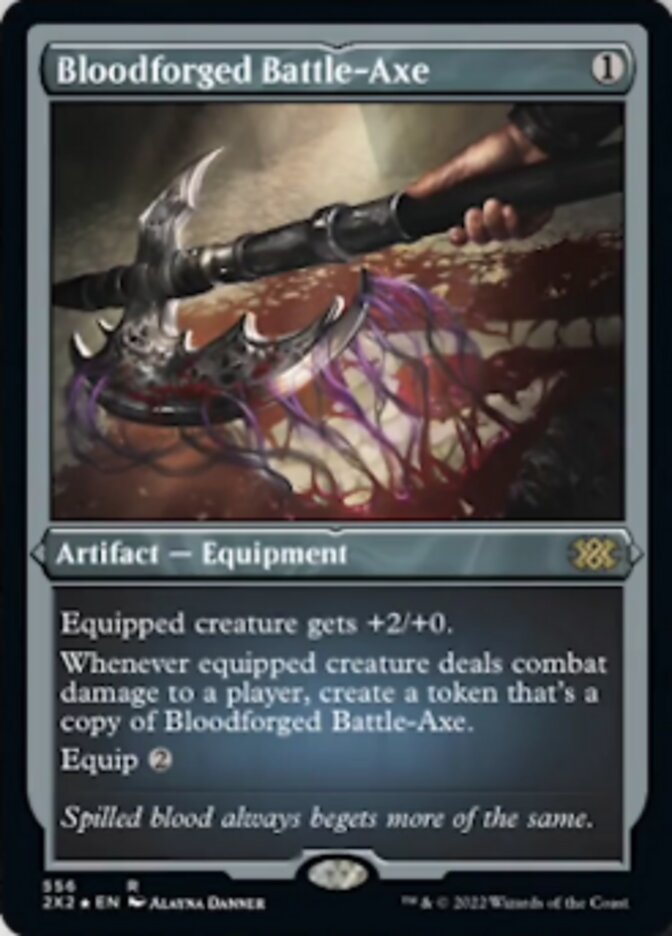 Bloodforged Battle-Axe (Foil Etched) [Double Masters 2022] | GnG Games