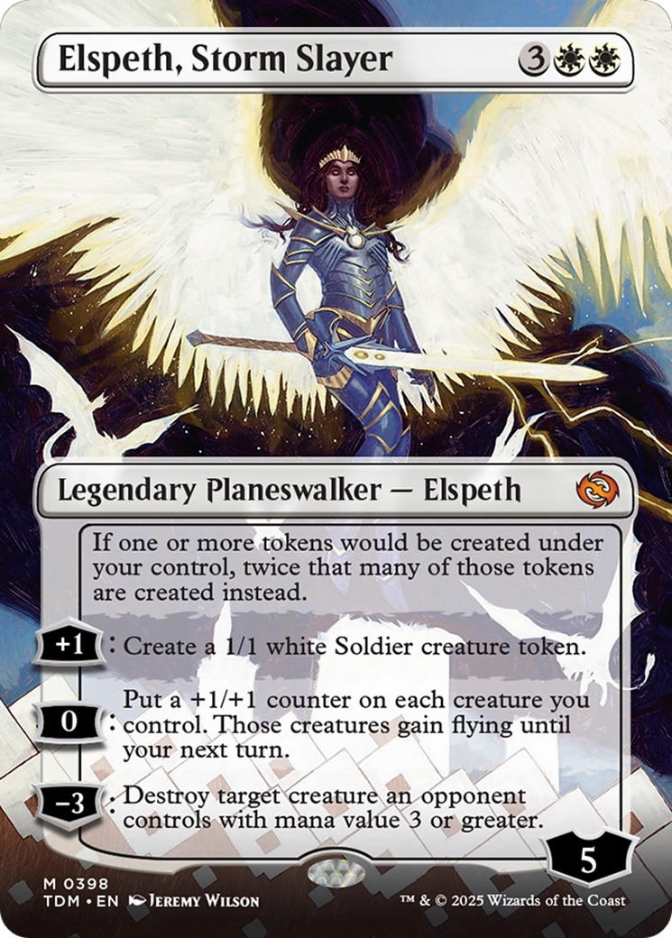Elspeth, Storm Slayer (Borderless) [Tarkir: Dragonstorm] | GnG Games
