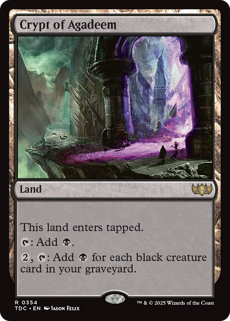 Crypt of Agadeem [Tarkir: Dragonstorm Commander] | GnG Games