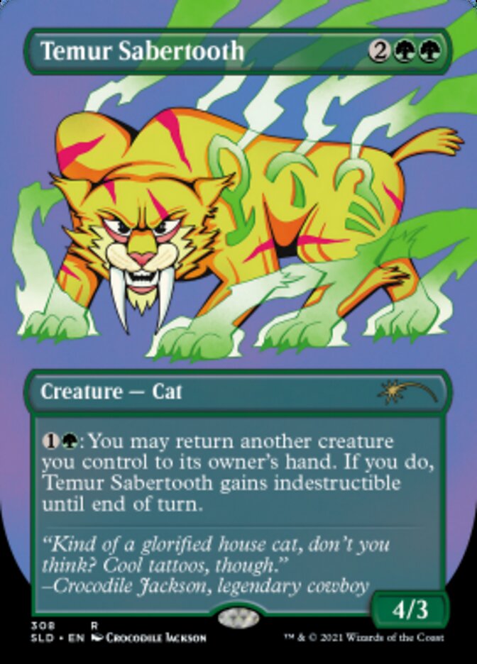 Temur Sabertooth (Borderless) [Secret Lair Drop Series] | GnG Games