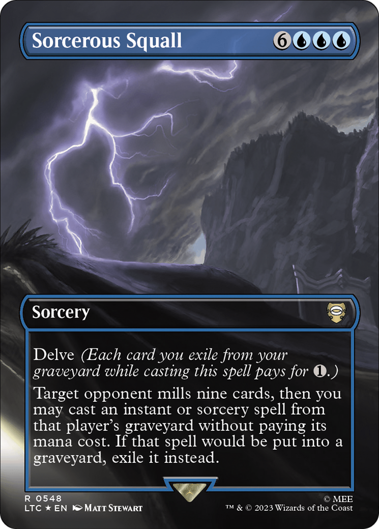 Sorcerous Squall (Borderless) (Surge Foil) [The Lord of the Rings: Tales of Middle-Earth Commander] | GnG Games