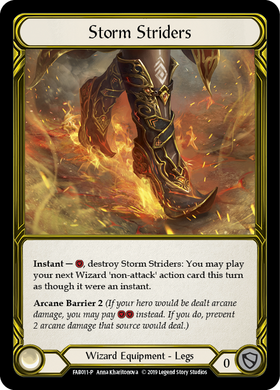 Storm Striders [FAB011-P] (Promo)  1st Edition Cold Foil - Golden | GnG Games