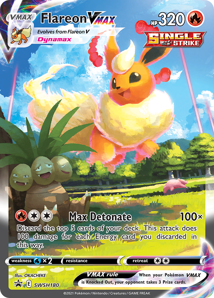 Flareon VMAX (SWSH180) (Jumbo Card) [Sword & Shield: Black Star Promos] | GnG Games