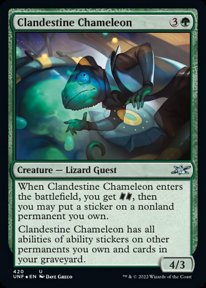 Clandestine Chameleon (Galaxy Foil) [Unfinity] | GnG Games