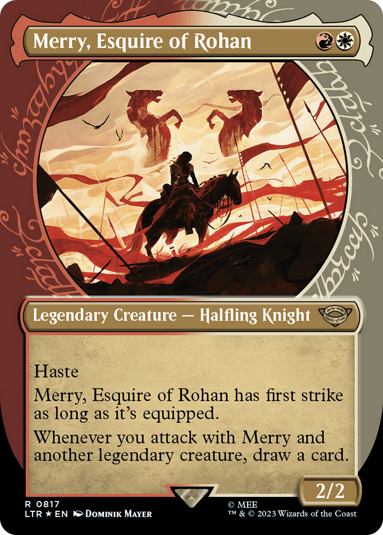 Merry, Esquire of Rohan (Showcase) (Surge Foil) [The Lord of the Rings: Tales of Middle-Earth] | GnG Games