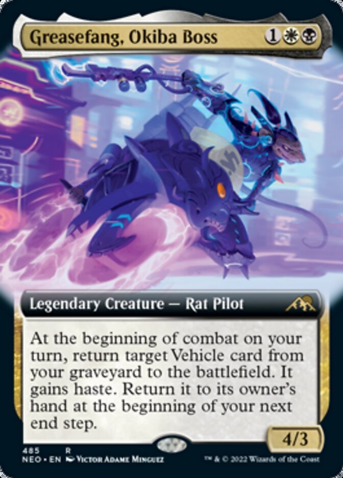 Greasefang, Okiba Boss (Extended Art) [Kamigawa: Neon Dynasty] | GnG Games