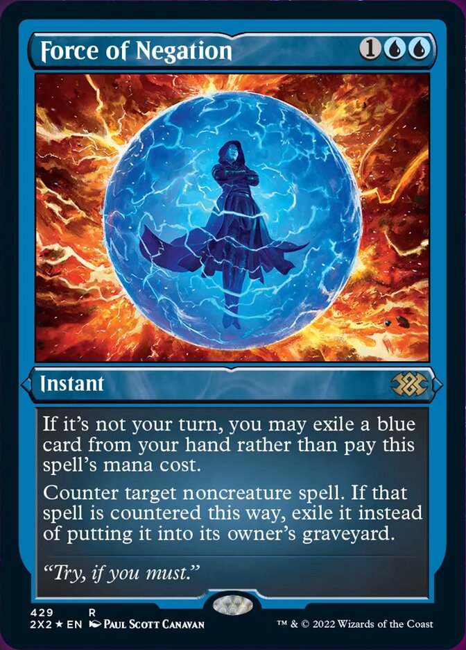 Force of Negation (Foil Etched) [Double Masters 2022] | GnG Games