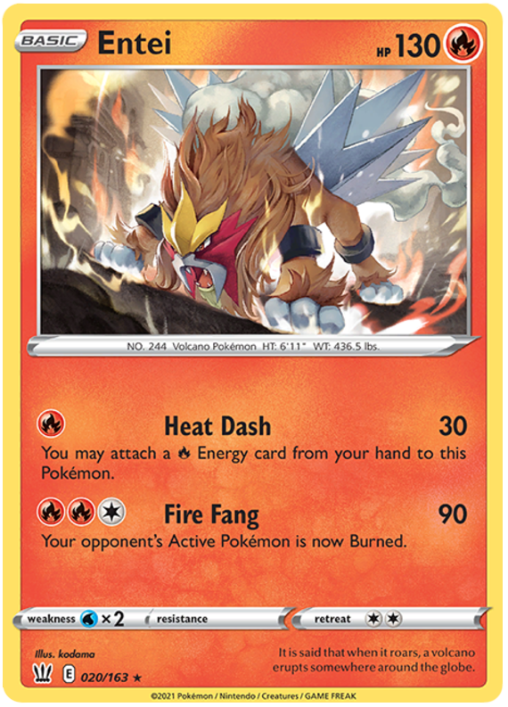 Entei (020/163) [Sword & Shield: Battle Styles] | GnG Games