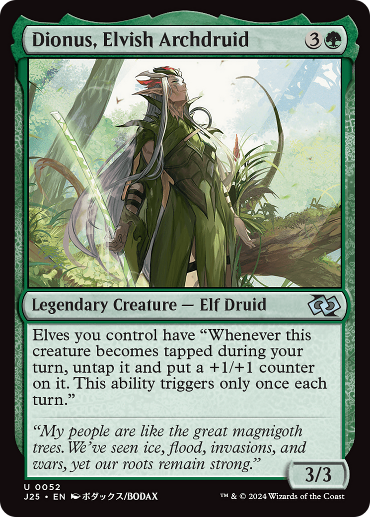 Dionus, Elvish Archdruid (Anime) [Foundations Jumpstart] | GnG Games