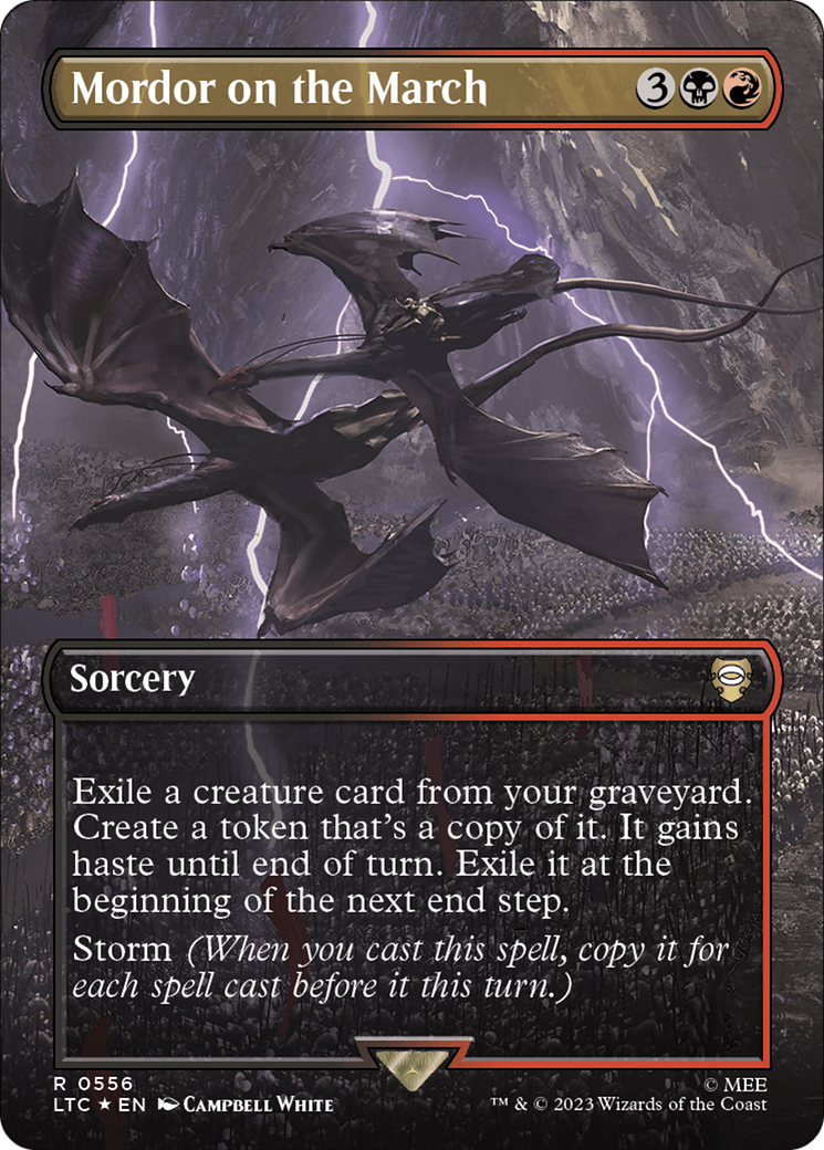 Mordor on the March (Borderless) (Surge Foil) [The Lord of the Rings: Tales of Middle-Earth Commander] | GnG Games